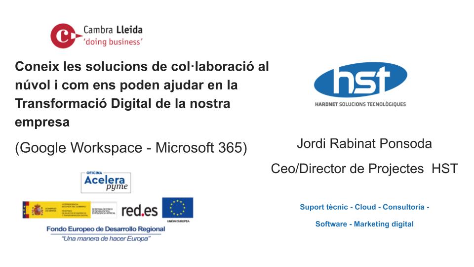 Webinar acelara pyme Workspace i Microsoft 365